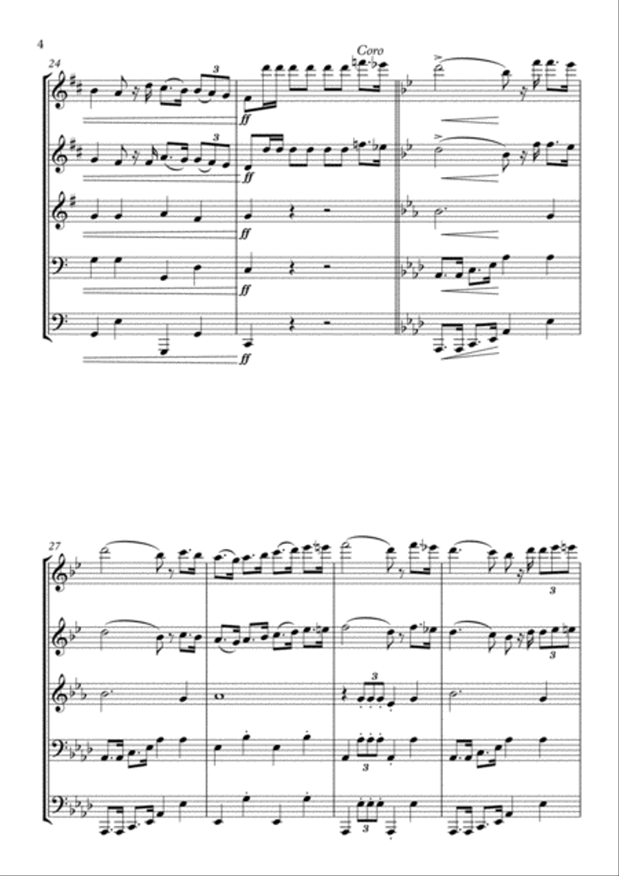 Bolivianos, el Hado Propicio Brass Ensemble scores gallery preview page 4