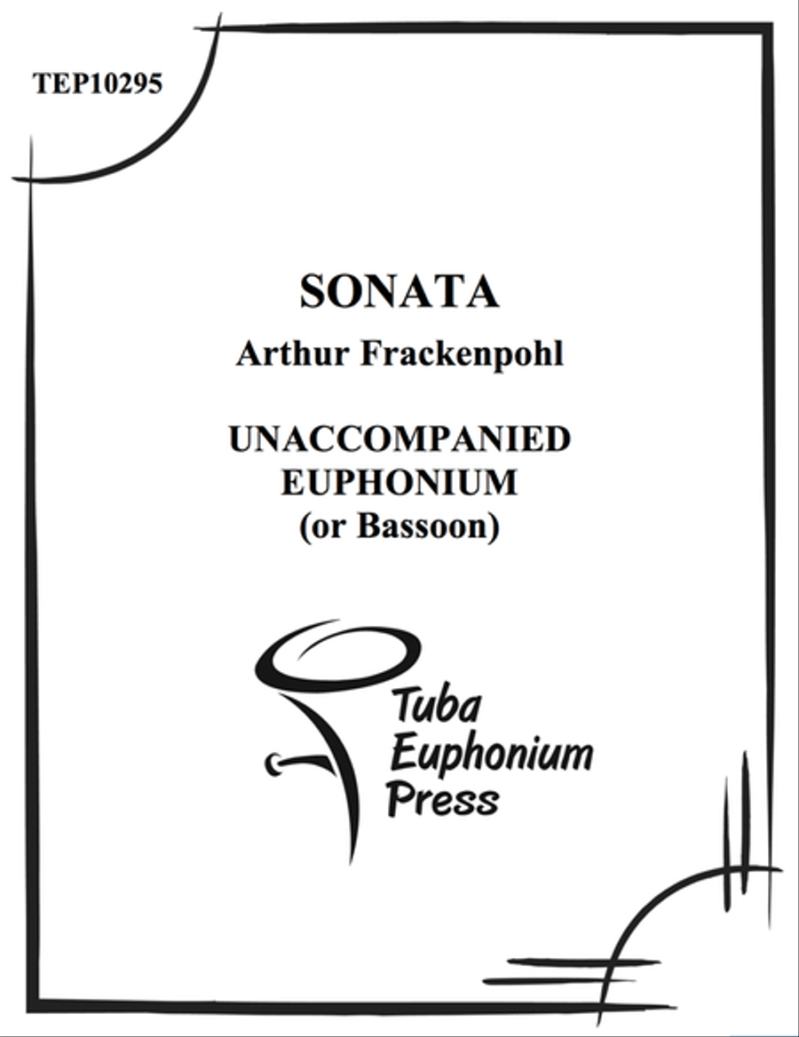 Sonata for Solo Euphonium Euphonium scores gallery preview page 1