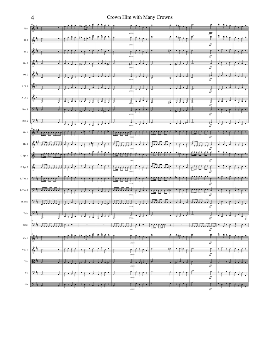 Crown Him with Many Crowns Full Orchestra scores gallery preview page 4