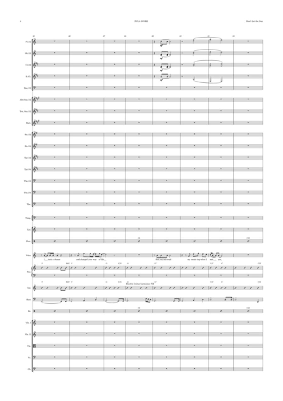 Don't Let The Sun Go Down On Me Full Orchestra scores gallery preview page 4