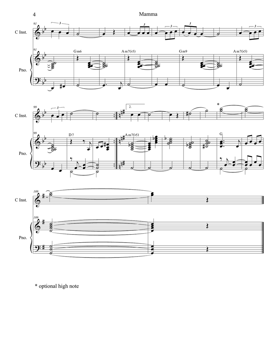 Mama (mamma) Piano scores gallery preview page 4