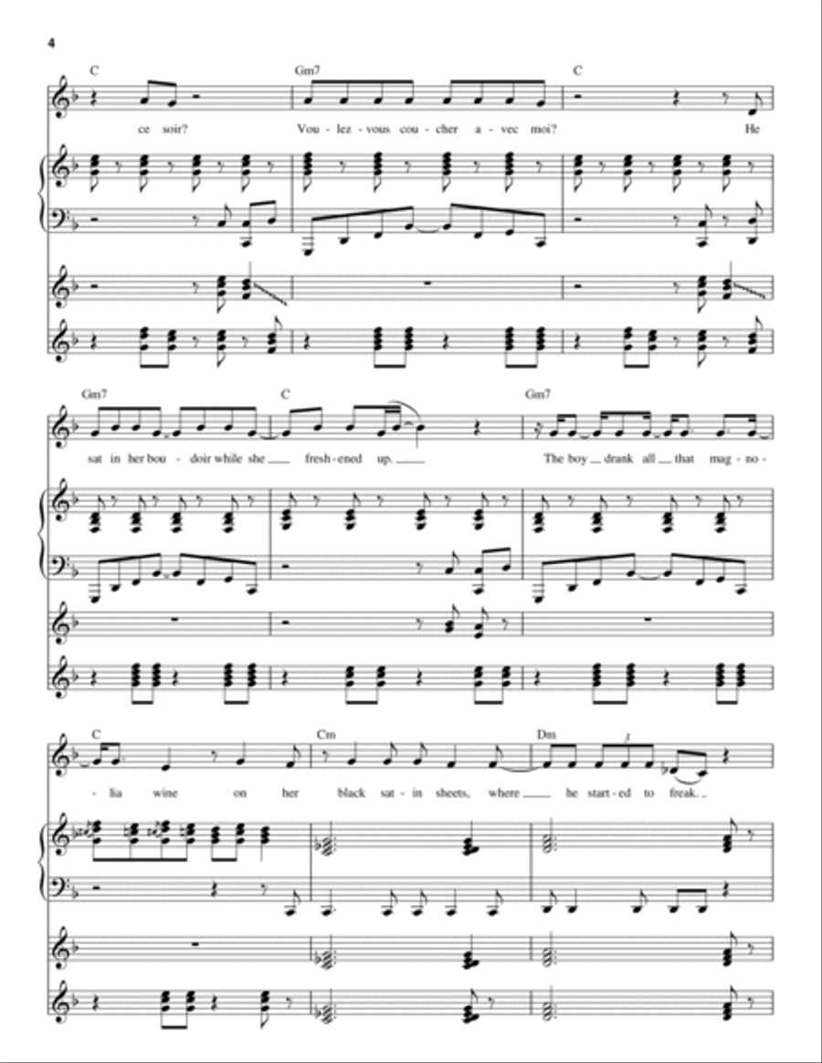 Lady Marmalade Piano scores gallery preview page 4