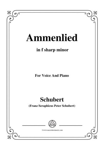 Schubert-Ammenlied in f sharp minor,for voice and piano image number null