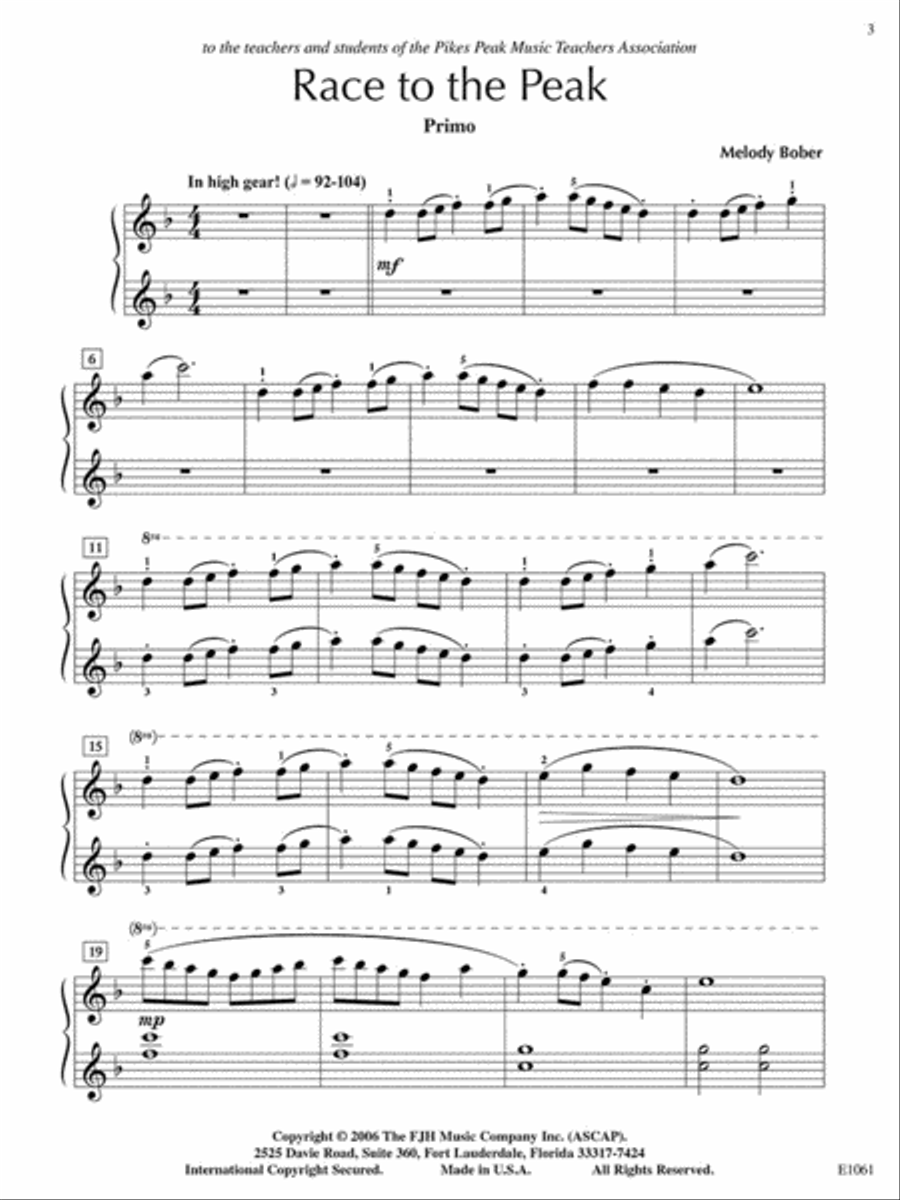 Race to the Peak (NFMC) Piano Solo scores gallery preview page 5