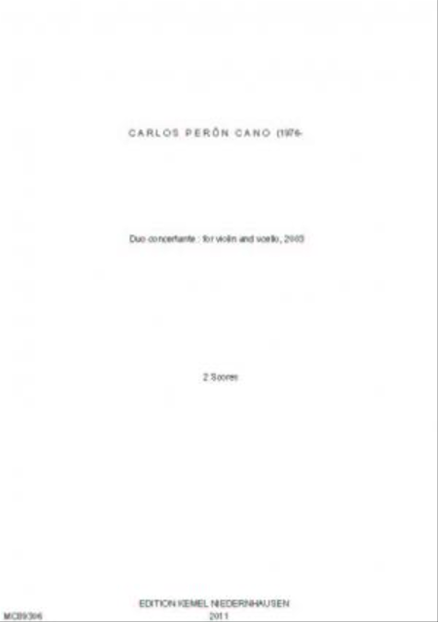 Duo concertante Cello scores gallery preview page 1