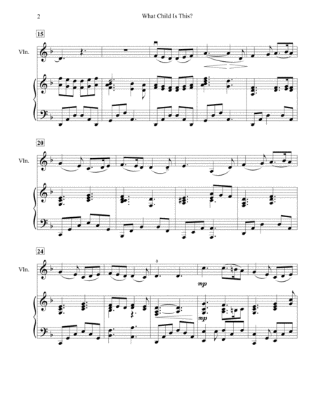 What Child is This, for Violin and Piano Violin Solo - Digital Sheet Music