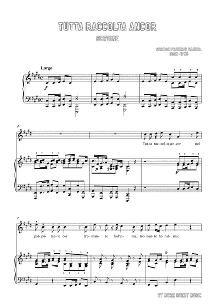 Handel-Tutta raccolta ancor in c sharp minor，for voice and piano image number null