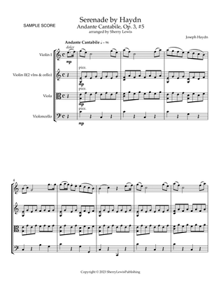 Serenade by Haydn, Op. 3 #5 Andante Cantabile