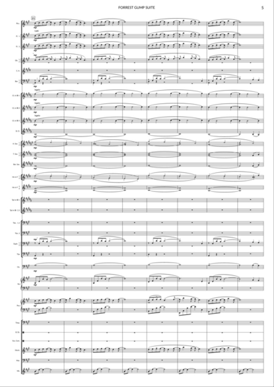Forrest Gump Suite Concert Band scores gallery preview page 6