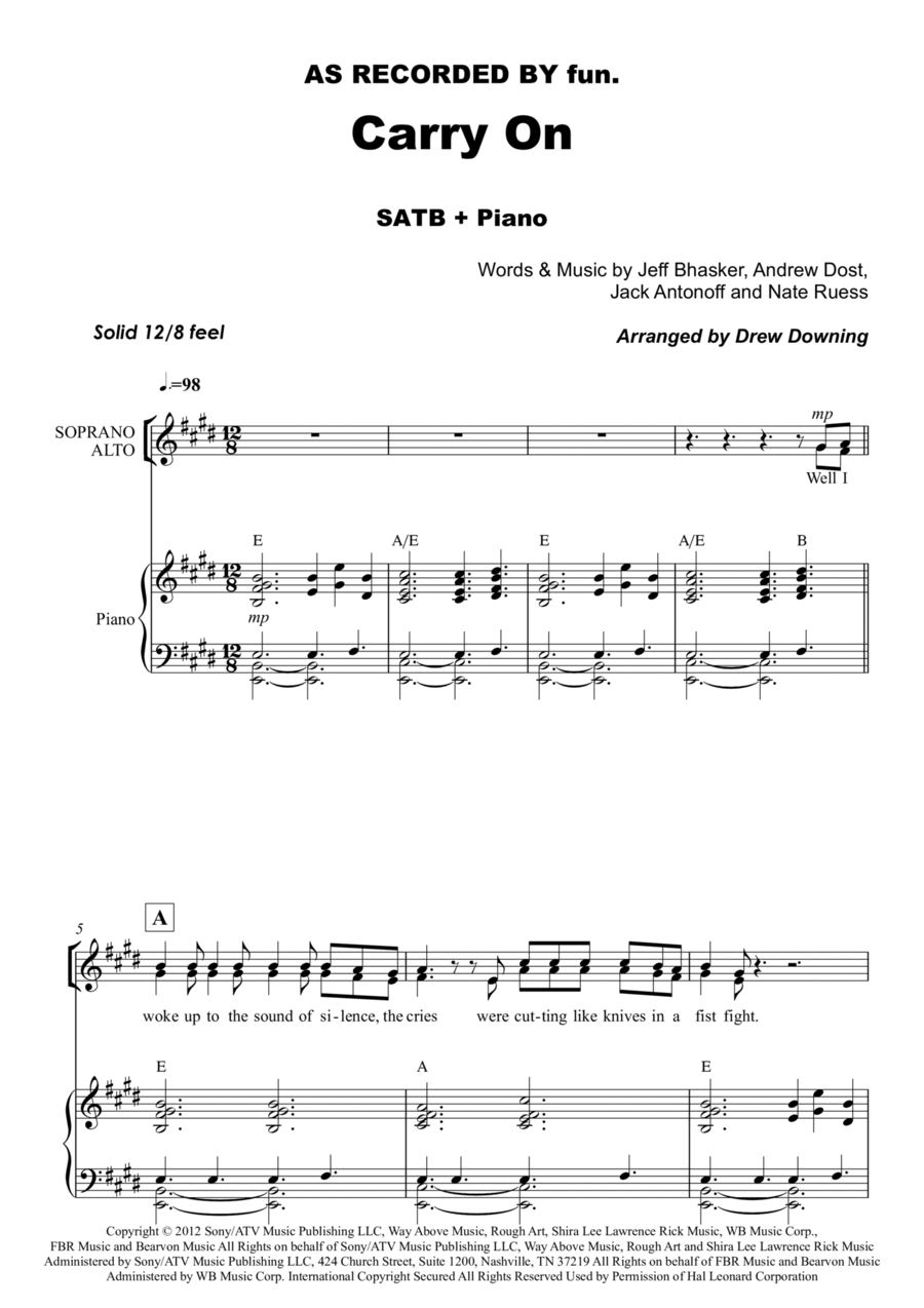 Carry On 4-Part scores gallery preview page 1