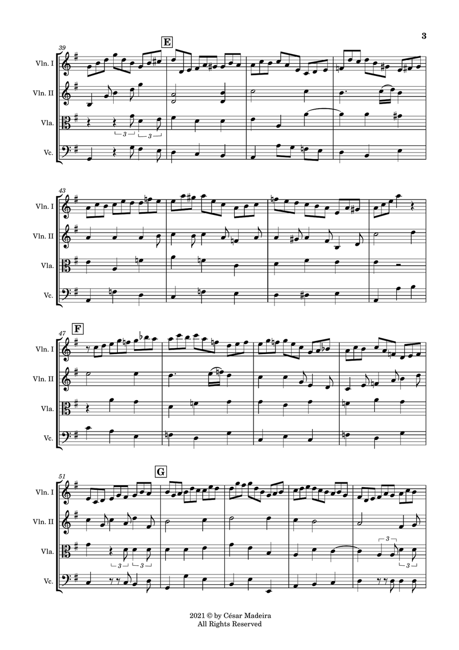 Jesu, Joy of Man's Desiring - String Quartet (Full Score and Parts) String Quartet scores gallery preview page 4