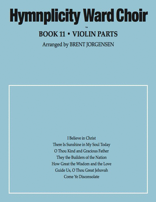 Book cover for Hymnplicity Ward Choir Book 11 - Violin Parts