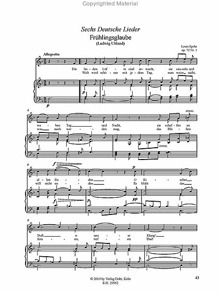 Deutsche Lieder op. 41 & op. 72 (1809/1815) (mit Anhang "Spohr in Düsseldorf" von Edmund Spohr)