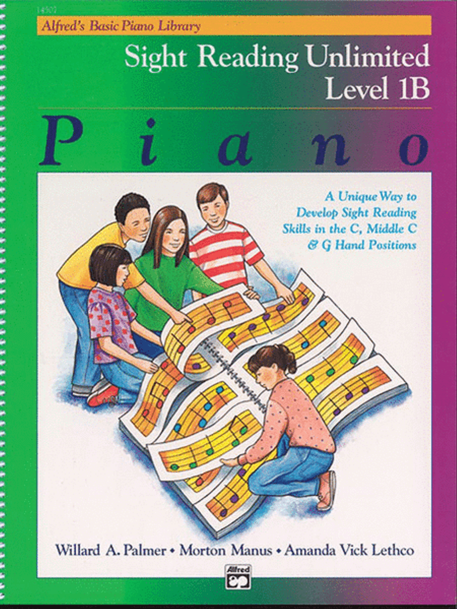 Alfred's Basic Piano Course Sight Reading Unlimited, Level 1B Piano Method scores gallery preview page 1