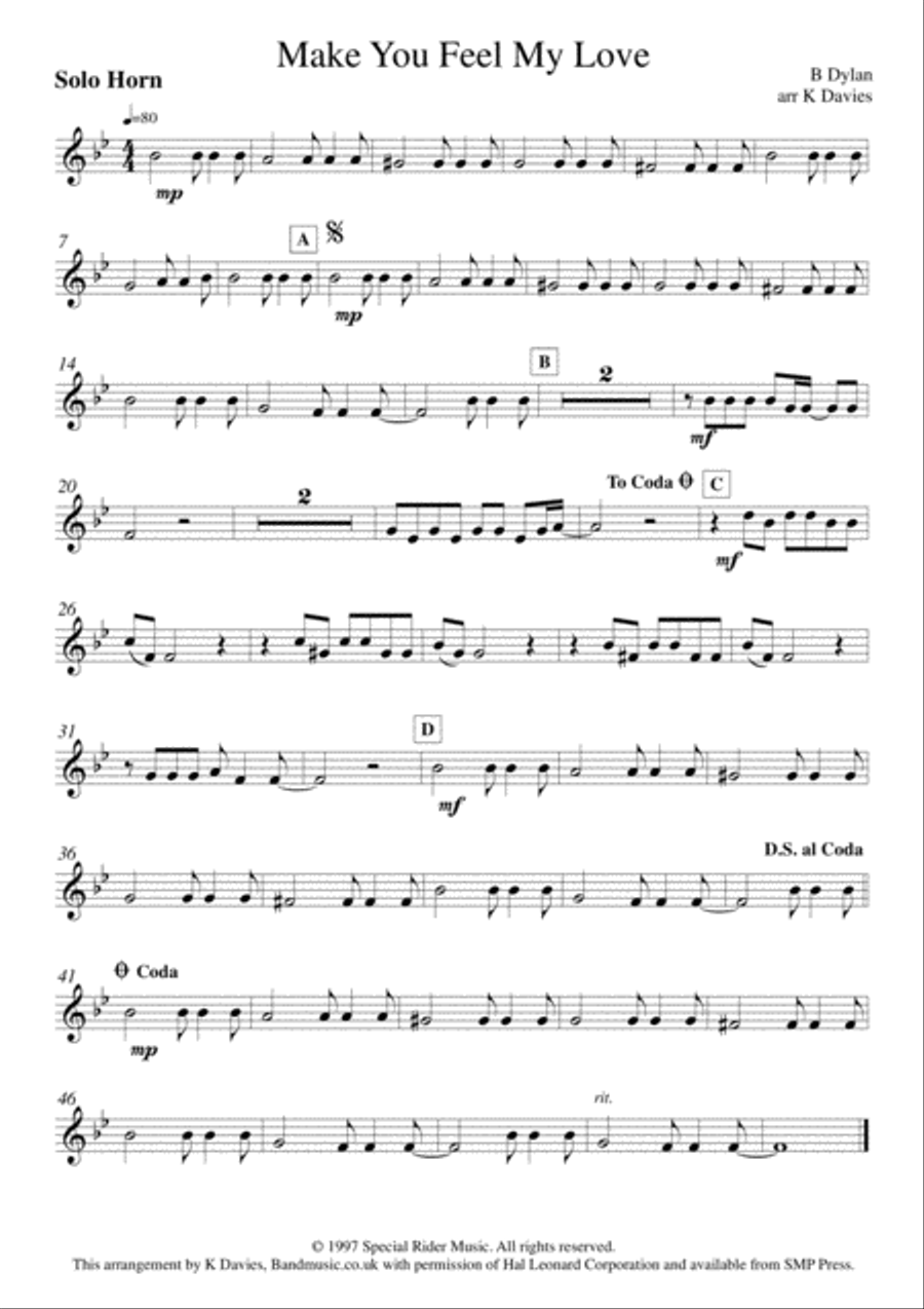 Make You Feel My Love Small Ensemble scores gallery preview page 3