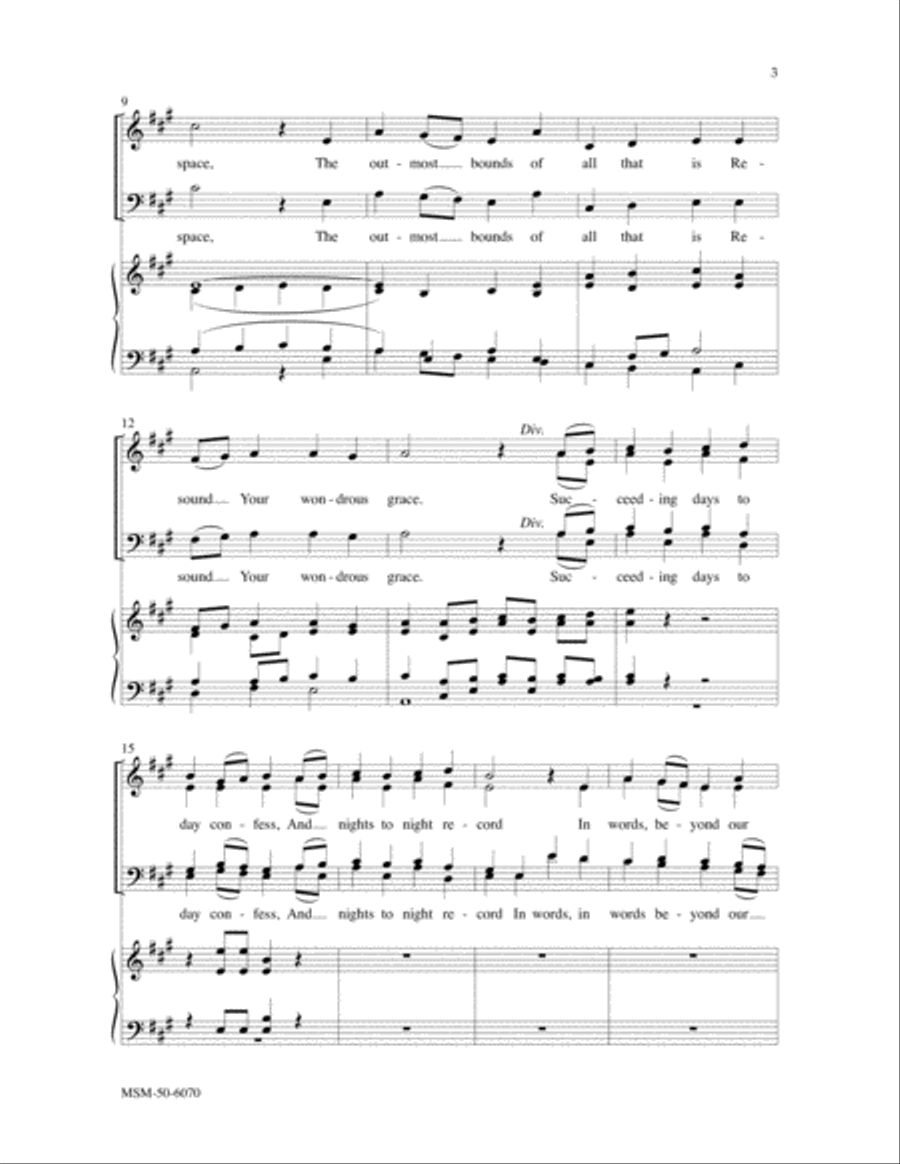 A Hymn to God: Creator SSATBB scores gallery preview page 3