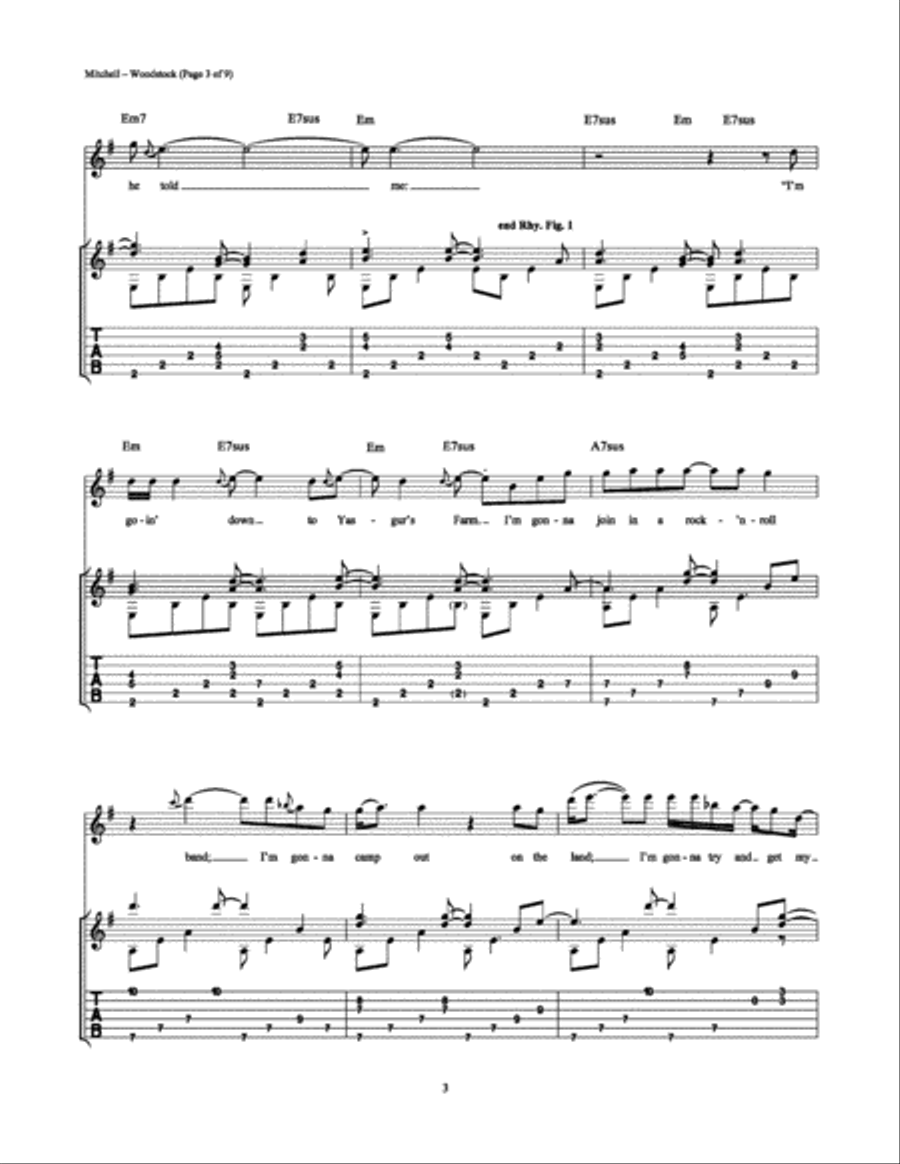 Woodstock Electric Guitar scores gallery preview page 3