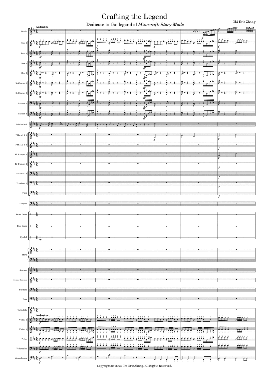 Crafting the Legend Full Orchestra scores gallery preview page 1