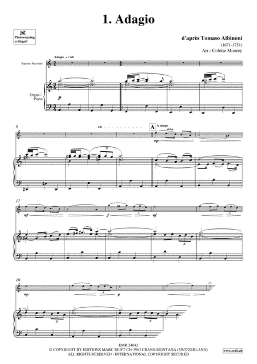 40 Greatest Baroque Hits Volume 1 Soprano Recorder scores gallery preview page 3