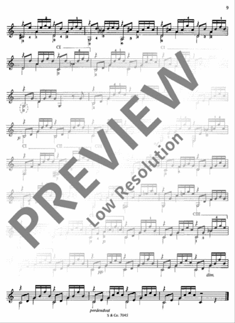 12 Studies Classical Guitar scores gallery preview page 12