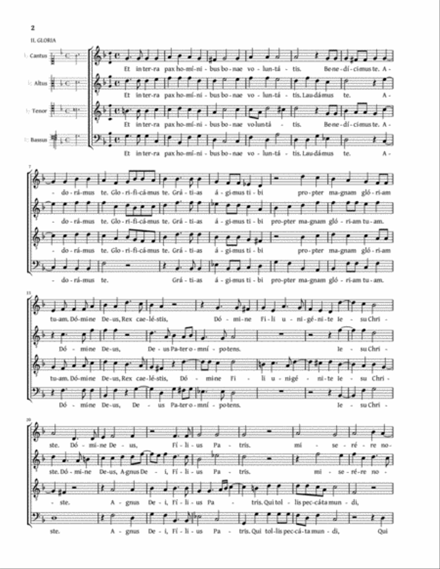 Missa brevis (Rota) 4-Part scores gallery preview page 2