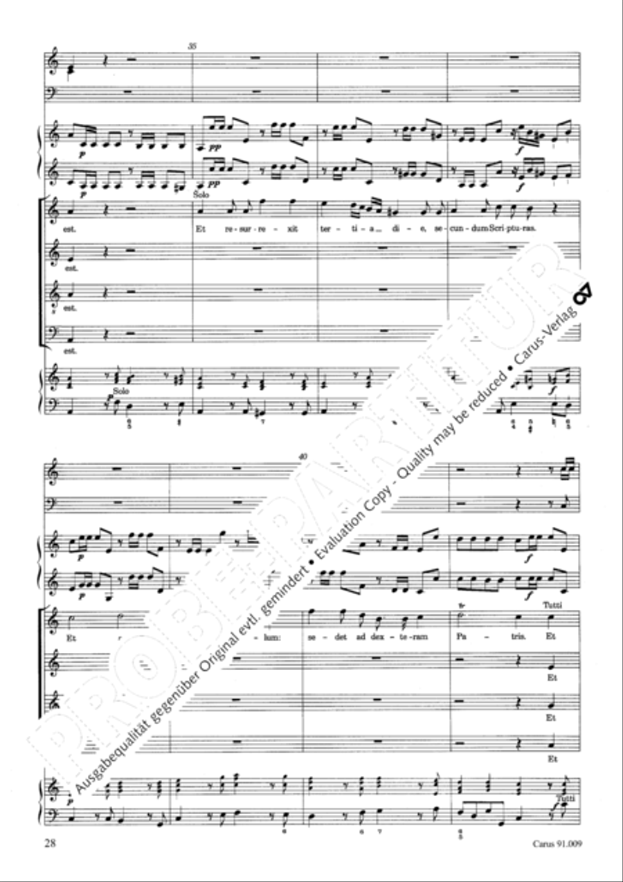 Missa Sancti Gabrielis 4-Part scores gallery preview page 31