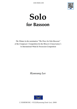 Book cover for Solo for Bassoon