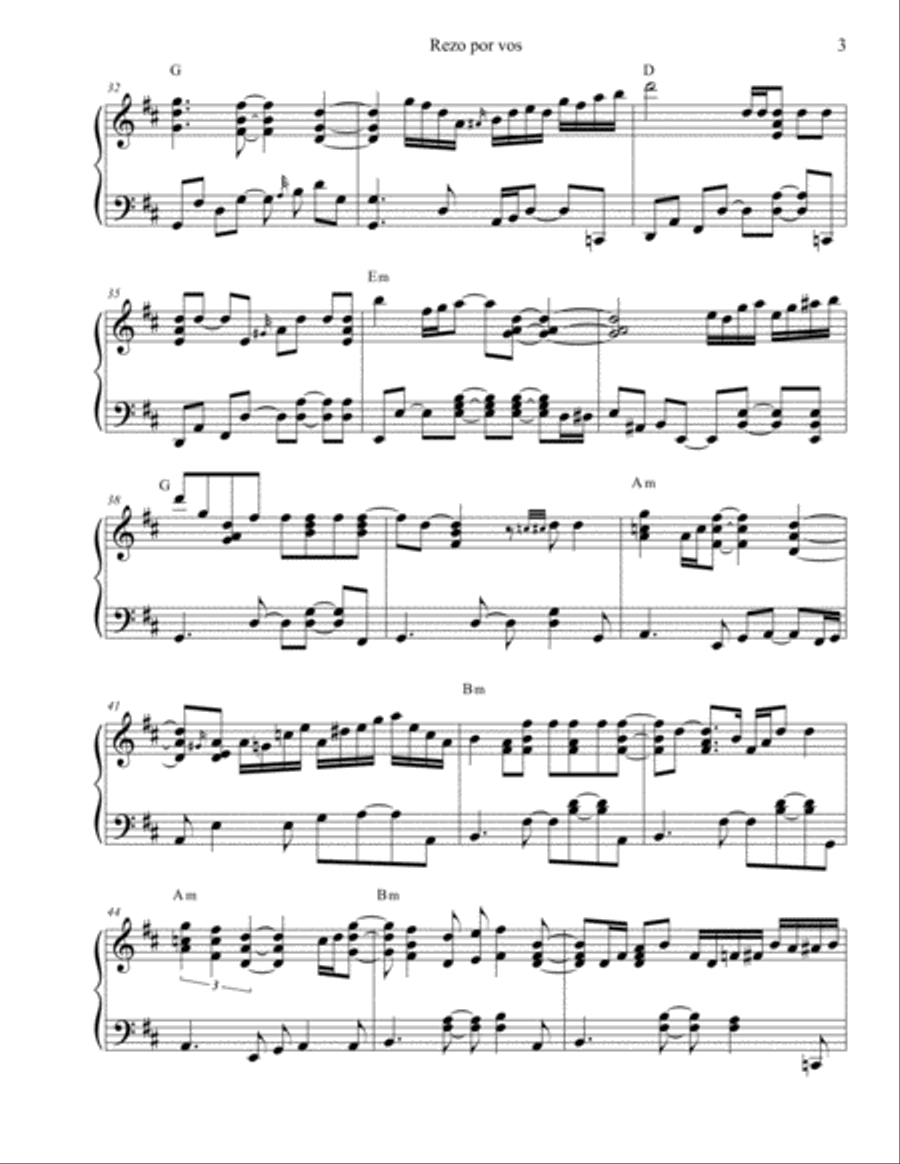 Rezo Por Vos Rezo Por Vos Piano Solo scores gallery preview page 3