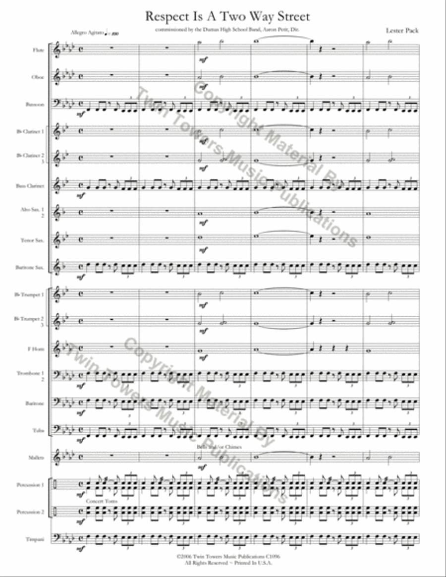 Respect is a Two Way Street Concert Band scores gallery preview page 4