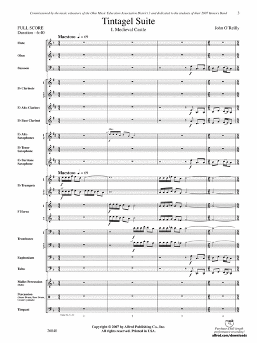 Tintagel Suite: Score