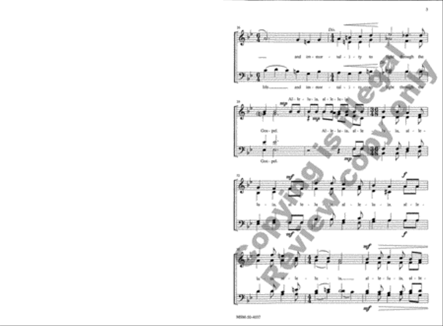 Alleluia! Christ Has Destroyed Death 4-Part scores gallery preview page 4