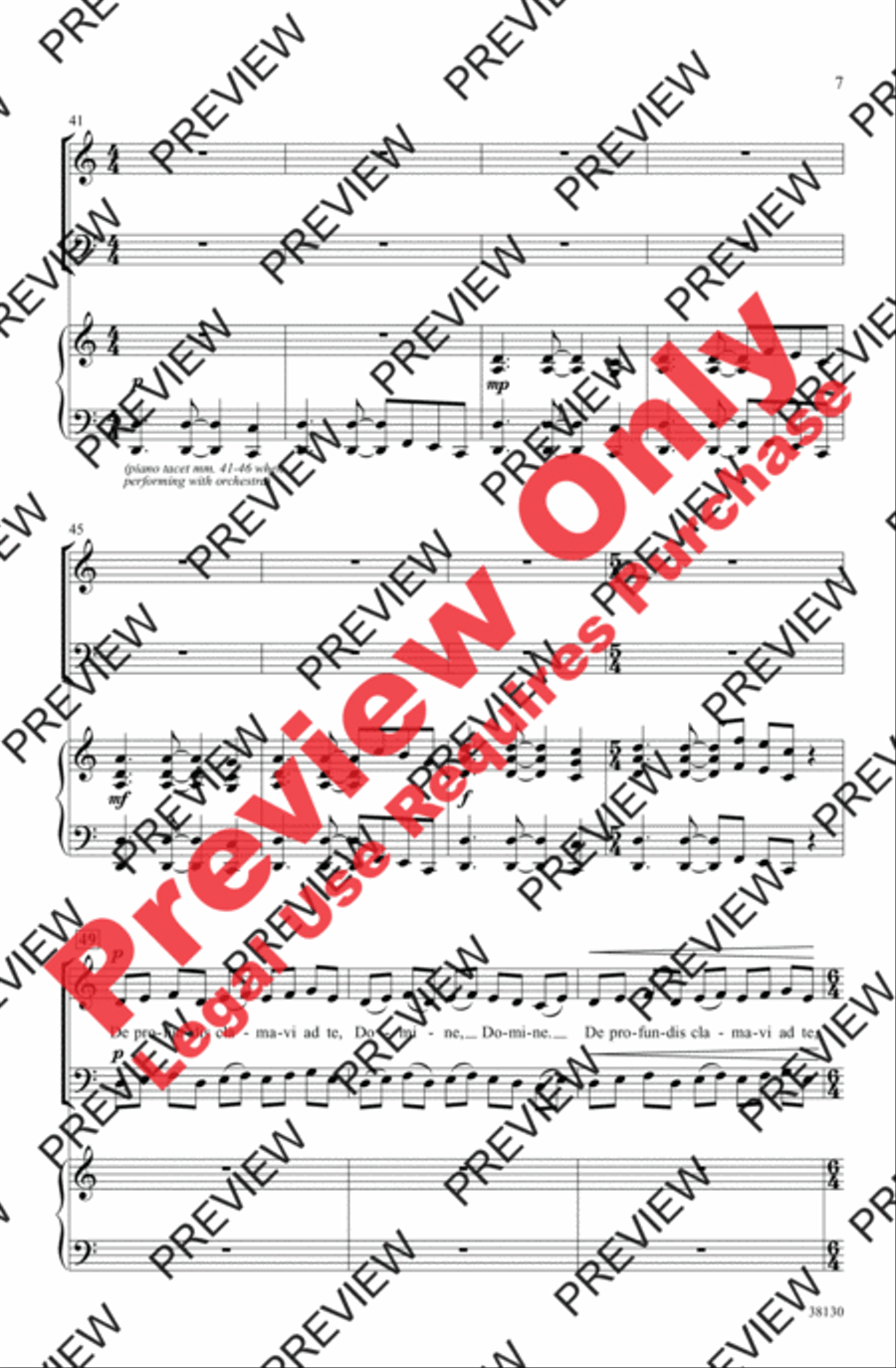 De Profundis 4-Part scores gallery preview page 7