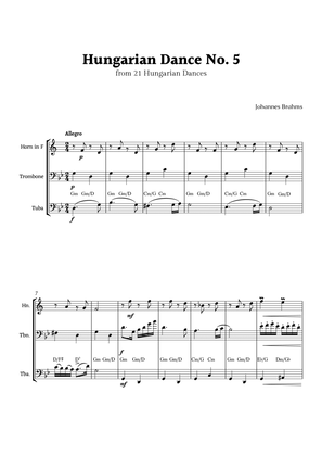Hungarian Dance No. 5 by Brahms for Low Brass Trio