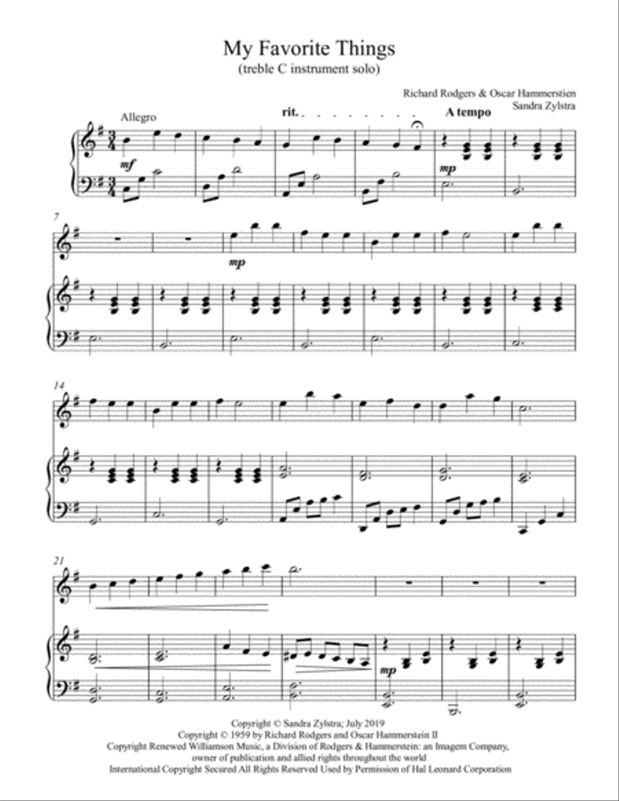 My Favorite Things Small Ensemble scores gallery preview page 2