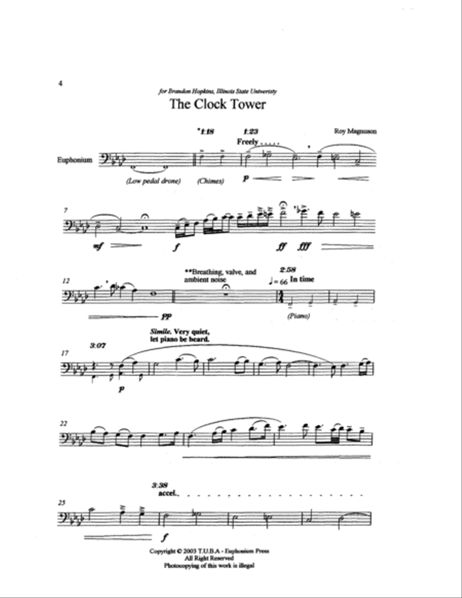 The Clock Tower The Clock Tower Euphonium scores gallery preview page 3