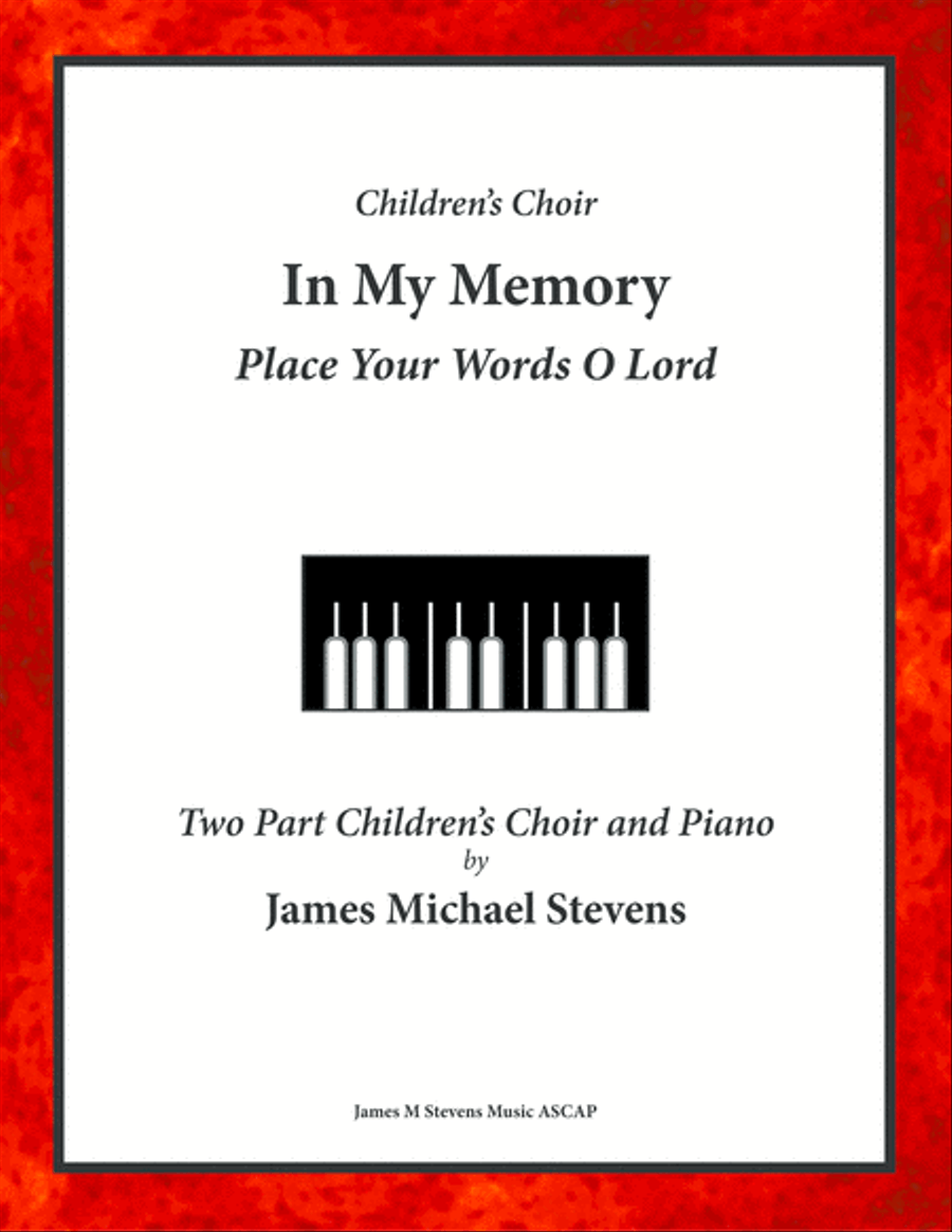 In My Memory - Two-Part Children's Choir SA scores gallery preview page 1