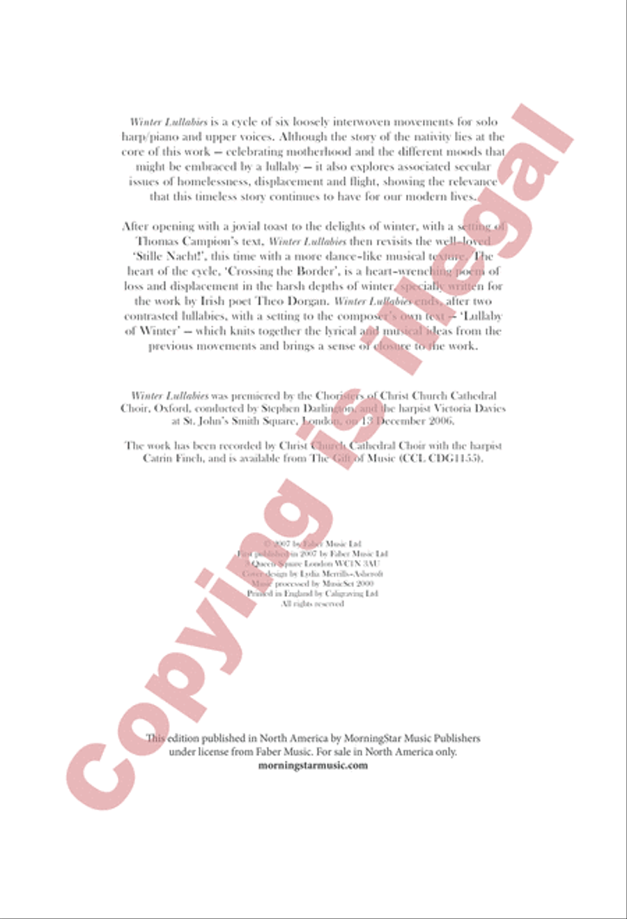 Winter Lullabies (Choral Score) SA scores gallery preview page 3