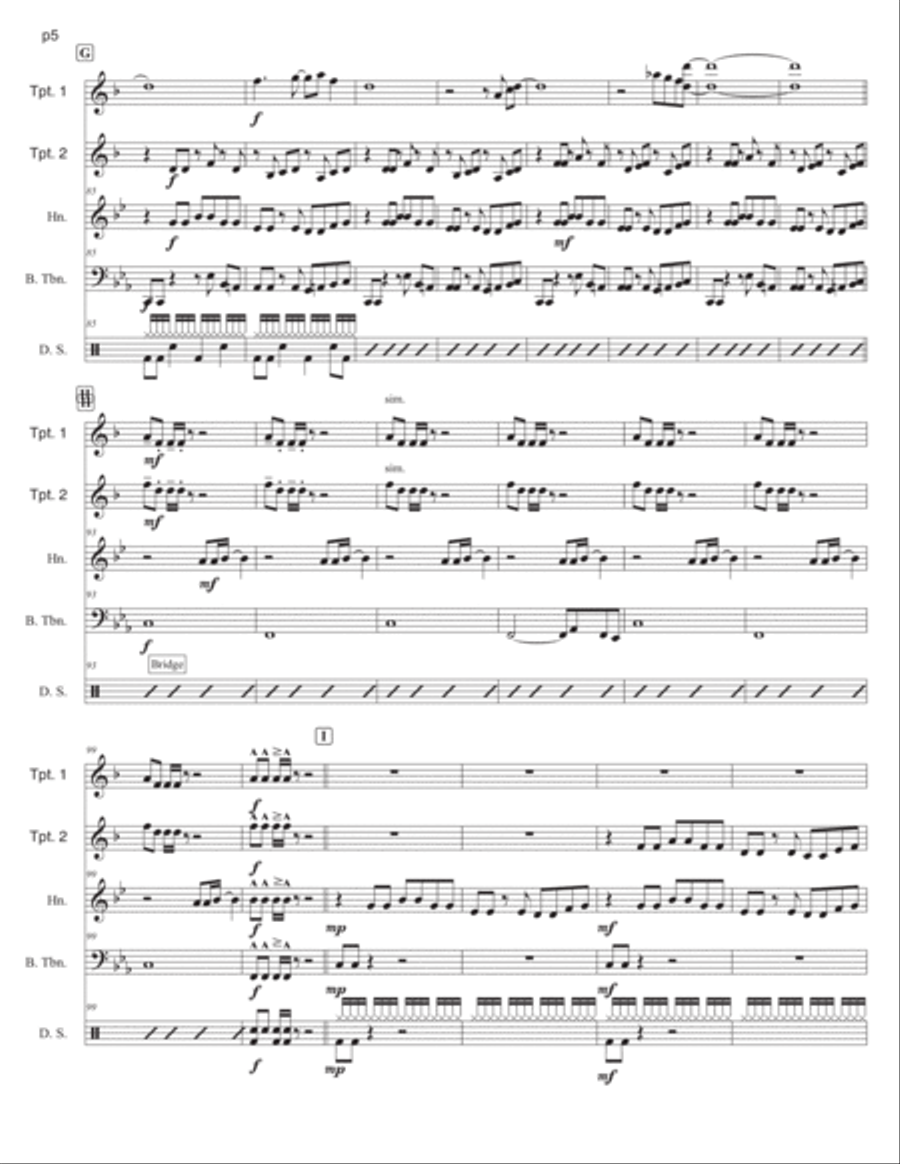 Sweet Dreams (are Made Of This) Brass Quartet scores gallery preview page 6