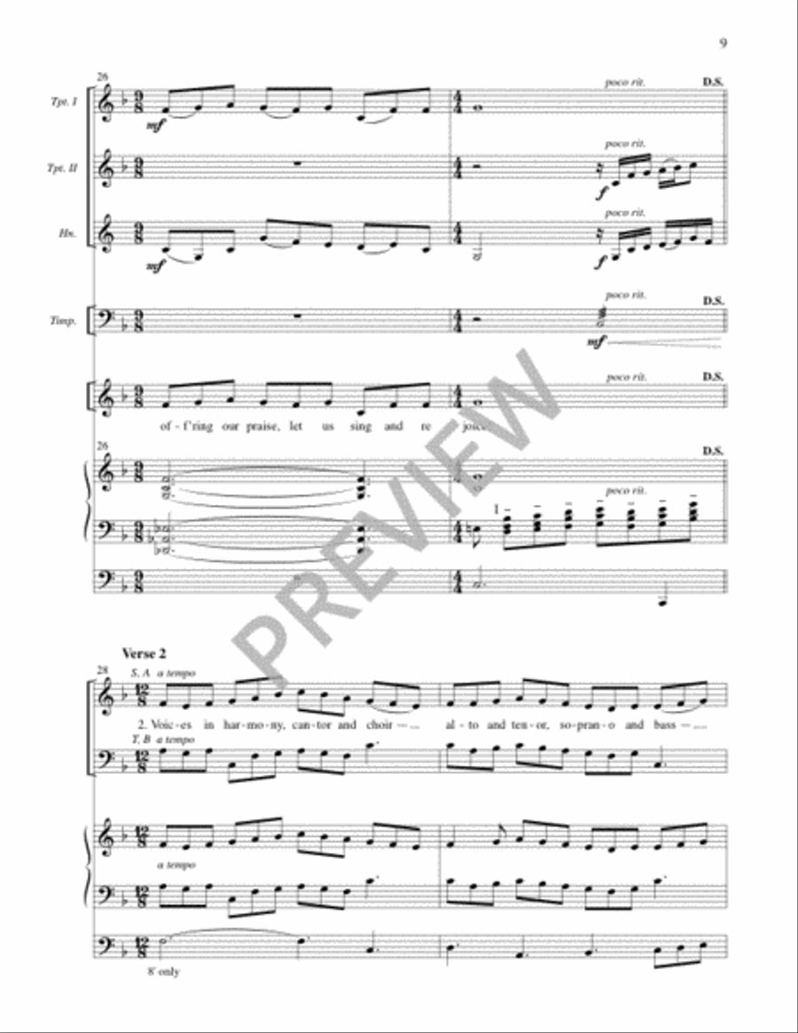 We Come Keeping Festival - Full Score and Parts 4-Part scores gallery preview page 9