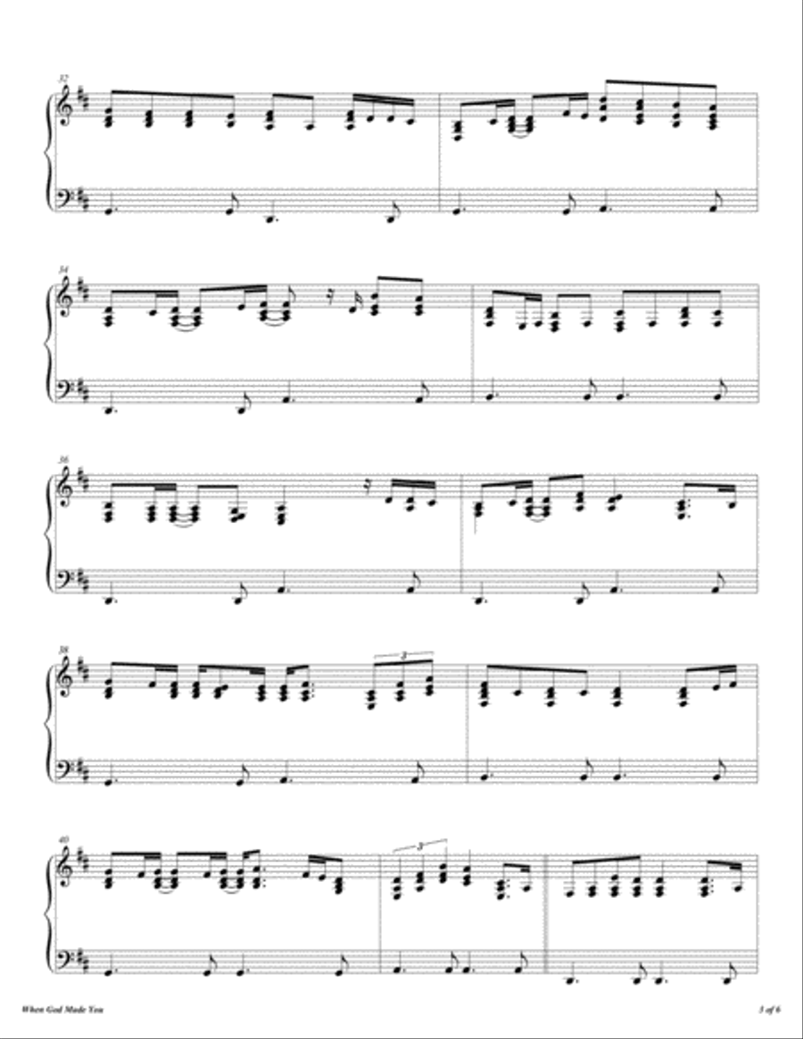 When God Made You When God Made You Piano Solo scores gallery preview page 4