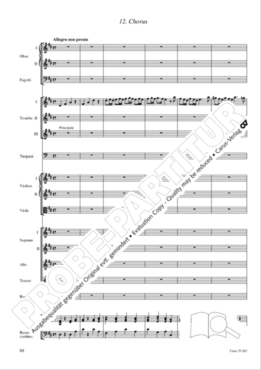 Te Deum for the Victory of Dettingen SSATB scores gallery preview page 105