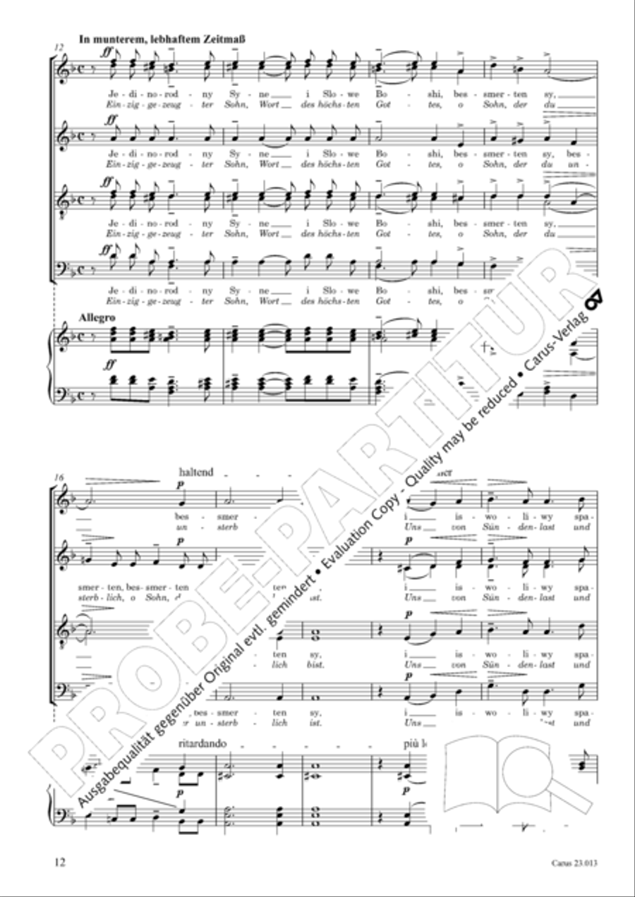 Liturgy of St. John Chrysostom op. 31 for mixed choir a cappella (Chrysostomos-Liturgie op. 31 fur Chor a cappella mit singbarem deutschem Text) A Cappella scores gallery preview page 34