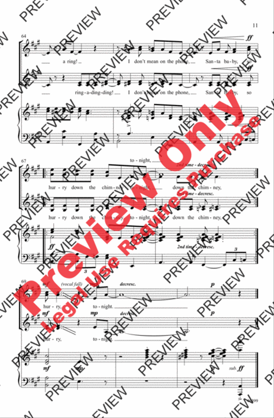 Santa Baby Women's Choir scores gallery preview page 11