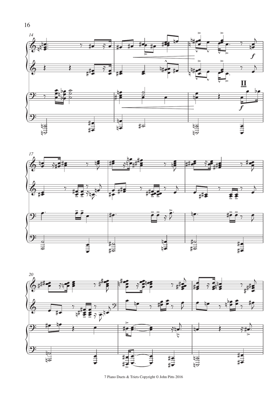 Passacaglia in C (piano duet) Piano Duet scores gallery preview page 2