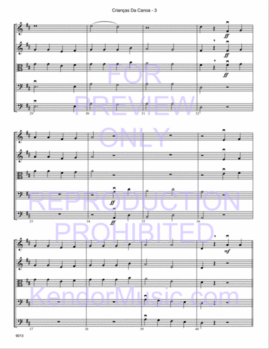 Criancas Da Canoa (Canoe Children) String Orchestra scores gallery preview page 4