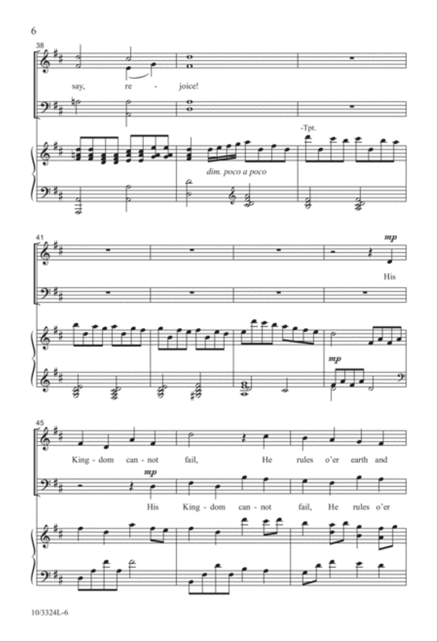 Rejoice, the Lord Is King! 4-Part scores gallery preview page 6