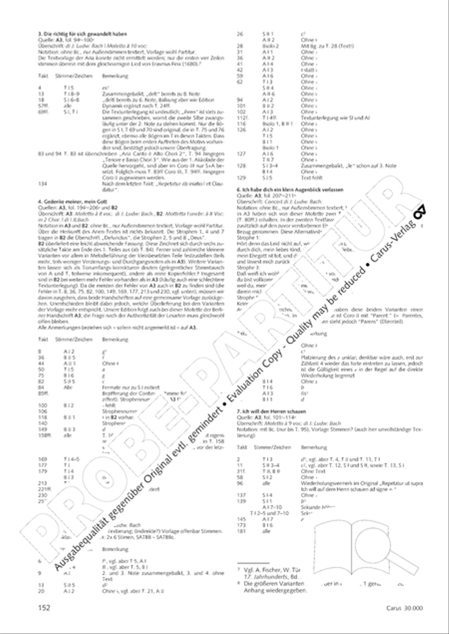 J.L. Bach: The complete motets Choir scores gallery preview page 159