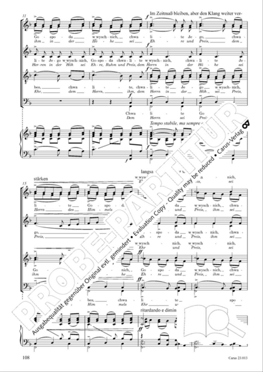 Liturgy of St. John Chrysostom op. 31 for mixed choir a cappella (Chrysostomos-Liturgie op. 31 fur Chor a cappella mit singbarem deutschem Text)