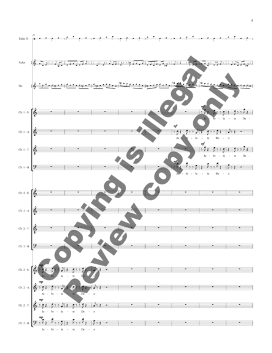 Jubilate Deo (Full Score) Choir scores gallery preview page 10