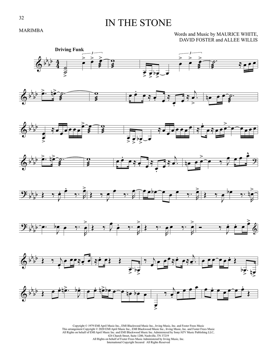 In The Stone In The Stone Marimba scores gallery preview page 1